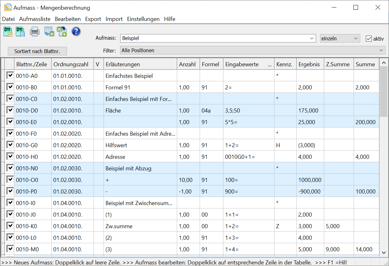 Gaeb Viewer Aufmass > D11 Dateien Lesen Und Schreiben – DTDOOI